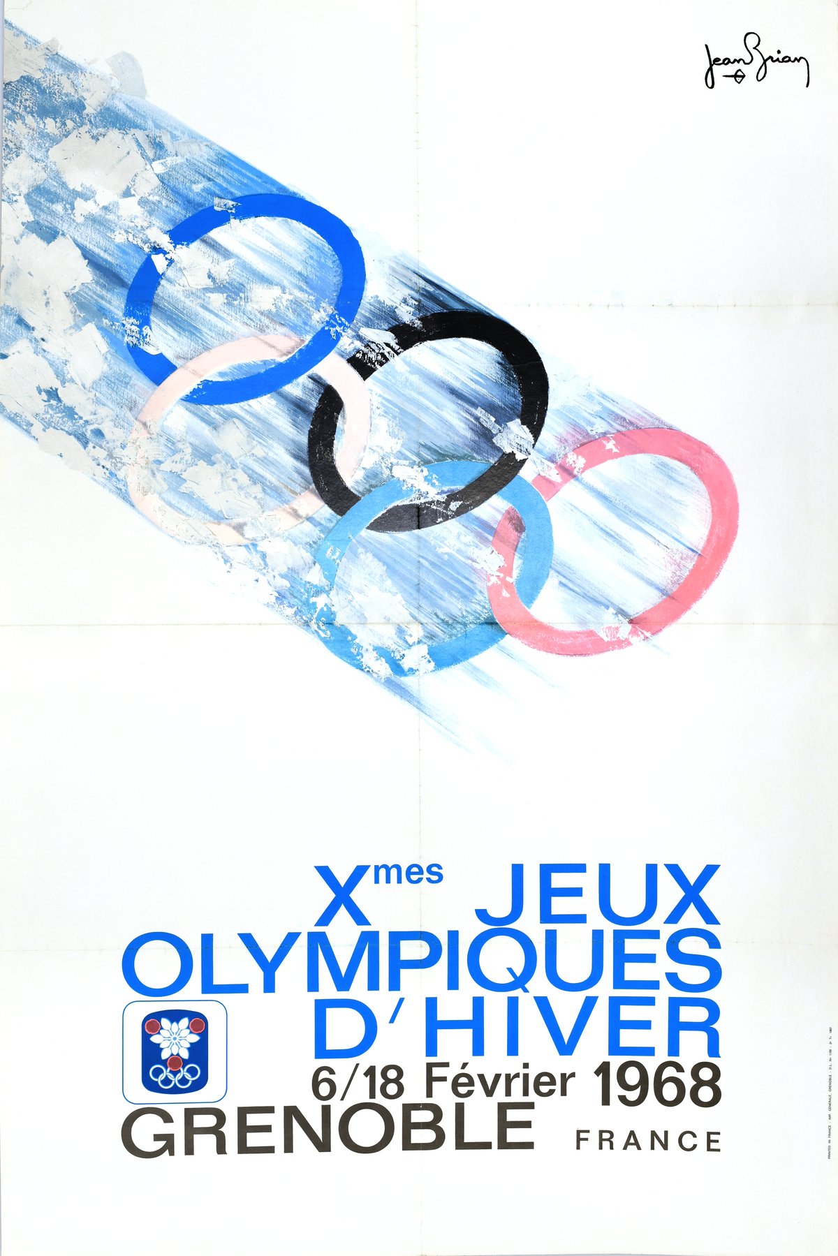 Pin's Olympique Grenoble 1968 – Badge Vintage – Fabriqué En France